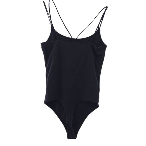 Abercrombie Black Bodysuit XS, Thong Style Sleeveless Neutral Strappy Back - Picture 2 of 6